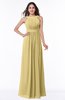 ColsBM Alicia Gold Glamorous A-line Thick Straps Sleeveless Chiffon Sash Plus Size Bridesmaid Dresses