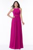 ColsBM Alicia Hot Pink Glamorous A-line Thick Straps Sleeveless Chiffon Sash Plus Size Bridesmaid Dresses