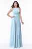 ColsBM Alicia Ice Blue Glamorous A-line Thick Straps Sleeveless Chiffon Sash Plus Size Bridesmaid Dresses