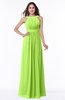 ColsBM Alicia Sharp Green Glamorous A-line Thick Straps Sleeveless Chiffon Sash Plus Size Bridesmaid Dresses
