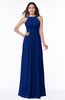 ColsBM Alicia Sodalite Blue Glamorous A-line Thick Straps Sleeveless Chiffon Sash Plus Size Bridesmaid Dresses