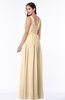 ColsBM Patricia Apricot Gelato Plain Zipper Chiffon Floor Length Ruching Plus Size Bridesmaid Dresses