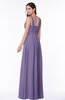 ColsBM Patricia Chalk Violet Plain Zipper Chiffon Floor Length Ruching Plus Size Bridesmaid Dresses