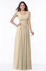 ColsBM Patricia Champagne Plain Zipper Chiffon Floor Length Ruching Plus Size Bridesmaid Dresses