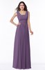 ColsBM Patricia Chinese Violet Plain Zipper Chiffon Floor Length Ruching Plus Size Bridesmaid Dresses