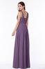 ColsBM Patricia Chinese Violet Plain Zipper Chiffon Floor Length Ruching Plus Size Bridesmaid Dresses