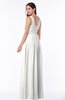 ColsBM Patricia Cloud White Plain Zipper Chiffon Floor Length Ruching Plus Size Bridesmaid Dresses