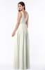 ColsBM Patricia Cream Plain Zipper Chiffon Floor Length Ruching Plus Size Bridesmaid Dresses