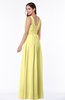 ColsBM Patricia Daffodil Plain Zipper Chiffon Floor Length Ruching Plus Size Bridesmaid Dresses