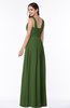 ColsBM Patricia Garden Green Plain Zipper Chiffon Floor Length Ruching Plus Size Bridesmaid Dresses