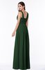 ColsBM Patricia Hunter Green Plain Zipper Chiffon Floor Length Ruching Plus Size Bridesmaid Dresses