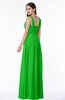 ColsBM Patricia Jasmine Green Plain Zipper Chiffon Floor Length Ruching Plus Size Bridesmaid Dresses