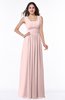 ColsBM Patricia Pastel Pink Plain Zipper Chiffon Floor Length Ruching Plus Size Bridesmaid Dresses