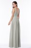ColsBM Patricia Platinum Plain Zipper Chiffon Floor Length Ruching Plus Size Bridesmaid Dresses