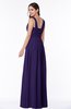 ColsBM Patricia Royal Purple Plain Zipper Chiffon Floor Length Ruching Plus Size Bridesmaid Dresses