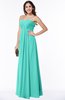 ColsBM Natasha Blue Turquoise Simple A-line Sleeveless Zip up Chiffon Pleated Plus Size Bridesmaid Dresses