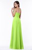 ColsBM Natasha Bright Green Simple A-line Sleeveless Zip up Chiffon Pleated Plus Size Bridesmaid Dresses
