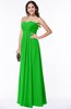 ColsBM Natasha Classic Green Simple A-line Sleeveless Zip up Chiffon Pleated Plus Size Bridesmaid Dresses