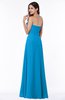 ColsBM Natasha Cornflower Blue Simple A-line Sleeveless Zip up Chiffon Pleated Plus Size Bridesmaid Dresses