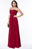 ColsBM Natasha Dark Red Simple A-line Sleeveless Zip up Chiffon Pleated Plus Size Bridesmaid Dresses