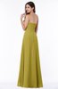 ColsBM Natasha Golden Olive Simple A-line Sleeveless Zip up Chiffon Pleated Plus Size Bridesmaid Dresses