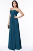 ColsBM Natasha Moroccan Blue Simple A-line Sleeveless Zip up Chiffon Pleated Plus Size Bridesmaid Dresses