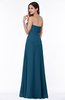 ColsBM Natasha Moroccan Blue Simple A-line Sleeveless Zip up Chiffon Pleated Plus Size Bridesmaid Dresses
