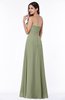 ColsBM Natasha Moss Green Simple A-line Sleeveless Zip up Chiffon Pleated Plus Size Bridesmaid Dresses