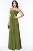ColsBM Natasha Olive Green Simple A-line Sleeveless Zip up Chiffon Pleated Plus Size Bridesmaid Dresses