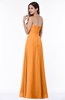 ColsBM Natasha Orange Simple A-line Sleeveless Zip up Chiffon Pleated Plus Size Bridesmaid Dresses