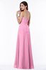 ColsBM Natasha Pink Simple A-line Sleeveless Zip up Chiffon Pleated Plus Size Bridesmaid Dresses