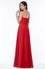 ColsBM Natasha Red Simple A-line Sleeveless Zip up Chiffon Pleated Plus Size Bridesmaid Dresses