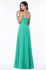 ColsBM Natasha Viridian Green Simple A-line Sleeveless Zip up Chiffon Pleated Plus Size Bridesmaid Dresses
