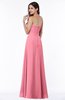 ColsBM Natasha Watermelon Simple A-line Sleeveless Zip up Chiffon Pleated Plus Size Bridesmaid Dresses
