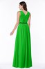 ColsBM Judith Classic Green Traditional V-neck Sleeveless Chiffon Floor Length Ruching Plus Size Bridesmaid Dresses