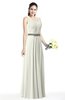 ColsBM Judith Ivory Traditional V-neck Sleeveless Chiffon Floor Length Ruching Plus Size Bridesmaid Dresses