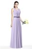 ColsBM Judith Light Purple Traditional V-neck Sleeveless Chiffon Floor Length Ruching Plus Size Bridesmaid Dresses