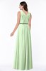 ColsBM Judith Pale Green Traditional V-neck Sleeveless Chiffon Floor Length Ruching Plus Size Bridesmaid Dresses
