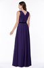 ColsBM Judith Royal Purple Traditional V-neck Sleeveless Chiffon Floor Length Ruching Plus Size Bridesmaid Dresses