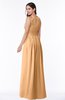 ColsBM Cherish Apricot Traditional A-line Jewel Sleeveless Zipper Sash Bridesmaid Dresses