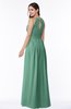 ColsBM Cherish Beryl Green Traditional A-line Jewel Sleeveless Zipper Sash Bridesmaid Dresses