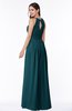 ColsBM Cherish Blue Green Traditional A-line Jewel Sleeveless Zipper Sash Bridesmaid Dresses