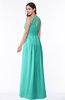 ColsBM Cherish Blue Turquoise Traditional A-line Jewel Sleeveless Zipper Sash Bridesmaid Dresses
