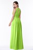ColsBM Cherish Bright Green Traditional A-line Jewel Sleeveless Zipper Sash Bridesmaid Dresses