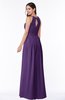 ColsBM Cherish Dark Purple Traditional A-line Jewel Sleeveless Zipper Sash Bridesmaid Dresses