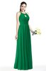ColsBM Cherish Green Traditional A-line Jewel Sleeveless Zipper Sash Bridesmaid Dresses