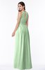 ColsBM Cherish Light Green Traditional A-line Jewel Sleeveless Zipper Sash Bridesmaid Dresses