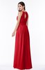 ColsBM Cherish Red Traditional A-line Jewel Sleeveless Zipper Sash Bridesmaid Dresses