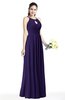 ColsBM Cherish Royal Purple Traditional A-line Jewel Sleeveless Zipper Sash Bridesmaid Dresses