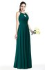 ColsBM Cherish Shaded Spruce Traditional A-line Jewel Sleeveless Zipper Sash Bridesmaid Dresses